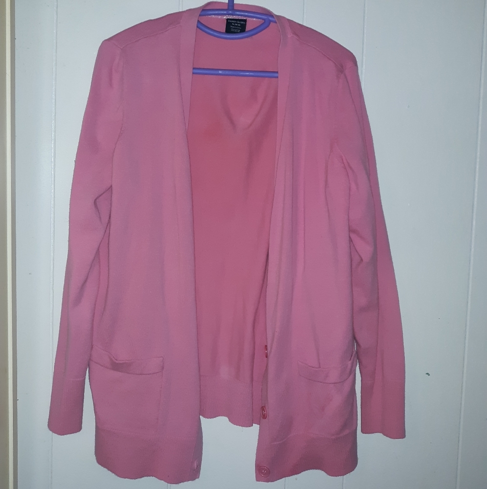 Pink Faded Glory XL button up Cardigan